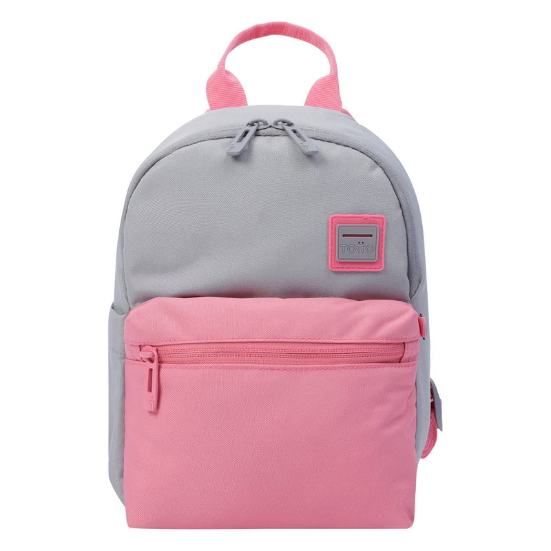 Totto Dragonary Grey and Pink Backpack
