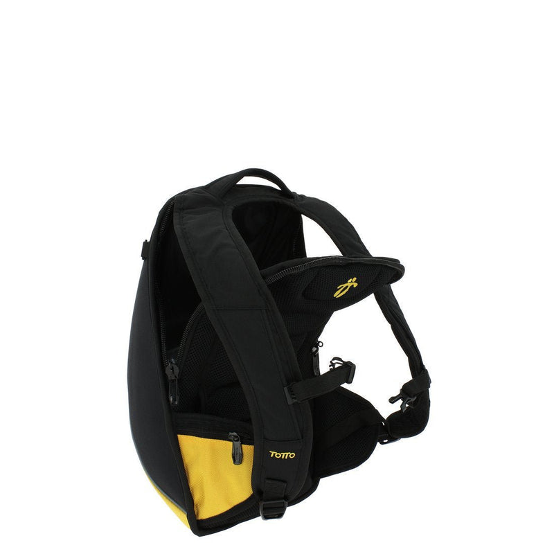 Totto Men's Bicycle Backpack, Black/Yellow, 8 - 10 - 18" (46cm)