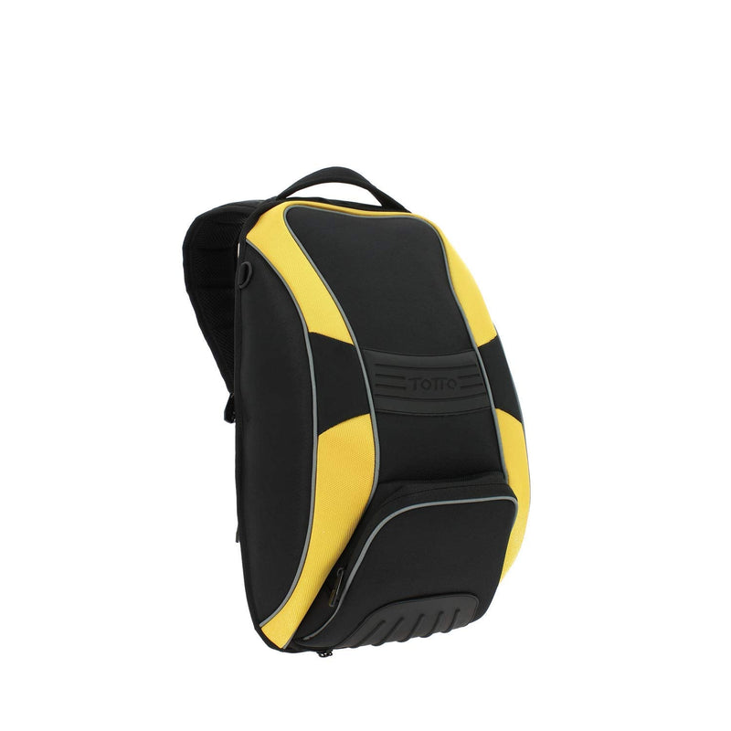 Totto Men's Bicycle Backpack, Black/Yellow, 8 - 10 - 18" (46cm)