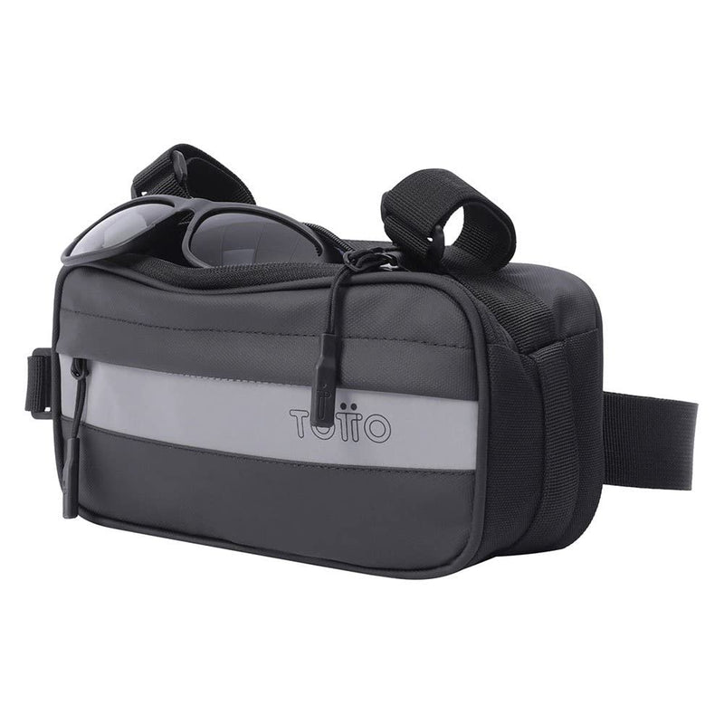 TOTTO Unisex Kangaroo Bike Bum Bag, Grey (Grey), grey, Einheitsgröße