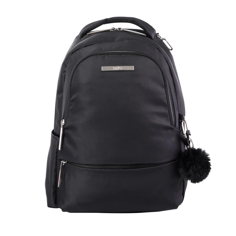 Totto Unisex's Adelaide Backpack, Medium, Black/White, M