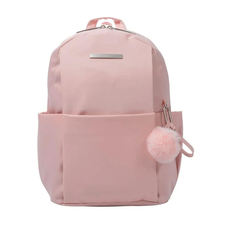 TOTTO Women's Fashion Backpack with Laptop Holder 14 Liquid Repellent with Adelaide Secret Bag ADE12.0T241, Pink, L