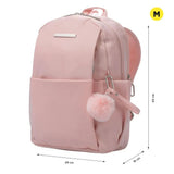 TOTTO Women's Fashion Backpack with Laptop Holder 14 Liquid Repellent with Adelaide Secret Bag ADE12.0T241, Pink, L