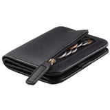 Toughergun Women’s Small Slim Leather Wallet with RFID Protection, Compact Bifold Mini Purse with Clear ID Window