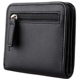 Toughergun Women’s Small Slim Leather Wallet with RFID Protection, Compact Bifold Mini Purse with Clear ID Window