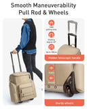 TOURIT Rolling Cooler Backpack: Leakproof Waterproof Insulated 36 Cans Beach Cooler with Wheels and Handle Outdoor Camping Picnic Travel Black