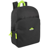 Trail maker 15 Inch Backpack for Kids, Preschool, Elementary & Middle School Students – Spacious Bookbag with Large Front Pocket, Adjustable Straps, Fits up to 13 Inch Laptop (Black Neon)