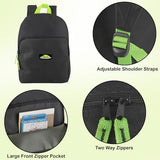 Trail maker 15 Inch Backpack for Kids, Preschool, Elementary & Middle School Students – Spacious Bookbag with Large Front Pocket, Adjustable Straps, Fits up to 13 Inch Laptop (Black Neon)