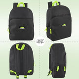 Trail maker 15 Inch Backpack for Kids, Preschool, Elementary & Middle School Students – Spacious Bookbag with Large Front Pocket, Adjustable Straps, Fits up to 13 Inch Laptop (Black Neon)