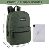 Trail maker Classic 17 inch Backpacks with Adjustable Padded Straps | School Backpacks for Girls, Boys (Green)