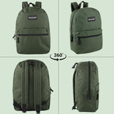 Trail maker Classic 17 inch Backpacks with Adjustable Padded Straps | School Backpacks for Girls, Boys (Green)
