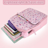 Trail maker Fun School Backpack for Elementary Middle School Girls and Boys | 17 Inch Printed Backpacks for School Kids, Travel (Pretty Pink Flowers)