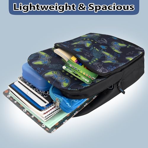 Trail maker Fun School Backpack for Elementary Middle School Girls and Boys | 17 Inch Printed Backpacks for School Kids, Travel (You've Got Game)