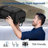 Travel Backpack for Men Women Large Lightweight Carry - on Laptop Backpack 30L Flight Approved Business Rucksack Water - Resistant Backpack Fits 17.3 inch Laptop for College Work Travel with a Small Bag