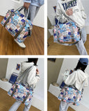 Travel Duffle Bag Weekender Overnight Bag Gym Tote with Dry and Wet Separated Pocket for Women Girls Shoulder Workout Duffel Bag Water Resistant (cute cats)