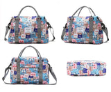 Travel Duffle Bag Weekender Overnight Bag Gym Tote with Dry and Wet Separated Pocket for Women Girls Shoulder Workout Duffel Bag Water Resistant (cute cats)