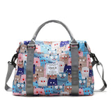 Travel Duffle Bag Weekender Overnight Bag Gym Tote with Dry and Wet Separated Pocket for Women Girls Shoulder Workout Duffel Bag Water Resistant (cute cats)