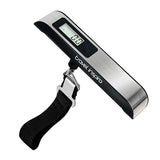 travel inspira Luggage Scale, Digital Luggage Scales, Baggage Scale with Overweight Alert LCD Display 110LB / 50KG (Stainless Steel, Black) Battery Included
