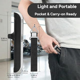 travel inspira Luggage Scale, Digital Luggage Scales, Baggage Scale with Overweight Alert LCD Display 110LB / 50KG (Stainless Steel, Black) Battery Included