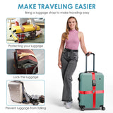 Travel Inspira Luggage Straps for Suitcases with TSA Lock, Protect Your Luggage Anti - Burst, High Visibility Color, Easy to Identify Luggage Adjustable Heavy Duty Belt for 20 - 32 Inch Suitcases