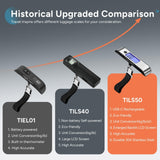 travel inspira Rechargeable Luggage Scale 110lb/50kg - Large Backlit Display - Stainless Steel - Portable Digital Hanging Scale for Suitcases, Bags, Packages (USB - C Charging Included)