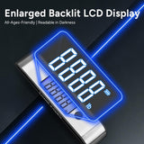 travel inspira Rechargeable Luggage Scale 110lb/50kg - Large Backlit Display - Stainless Steel - Portable Digital Hanging Scale for Suitcases, Bags, Packages (USB - C Charging Included)
