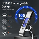 travel inspira Rechargeable Luggage Scale 110lb/50kg - Large Backlit Display - Stainless Steel - Portable Digital Hanging Scale for Suitcases, Bags, Packages (USB - C Charging Included)