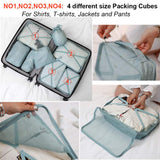 Travel Packing Cubes 8 Pcs Set, Luggage Packing Organizers with Shoe Bag and Toiletry Bag（Pink）