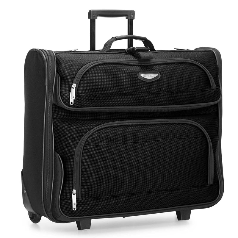 Travel Select Amsterdam Business Rolling Garment Bag, Softside Expandable Rolling 2 - Wheeled Suit Carrier, Black, One Size