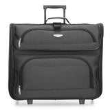 Travel Select Amsterdam Business Rolling Garment Bag, Softside Expandable Rolling 2 - Wheeled Suit Carrier, Gray, One Size