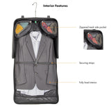Travel Select Amsterdam Business Rolling Garment Bag, Softside Expandable Rolling 2 - Wheeled Suit Carrier, Gray, One Size