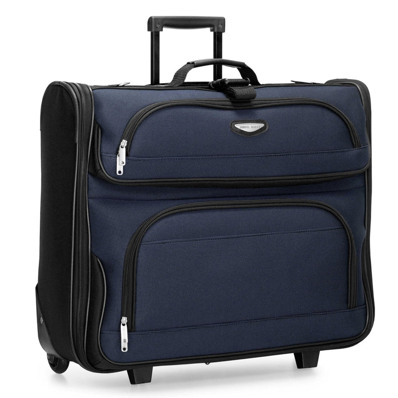 Travel Select Amsterdam Business Rolling Garment Bag, Softside Expandable Rolling 2 - Wheeled Suit Carrier, Navy, One Size