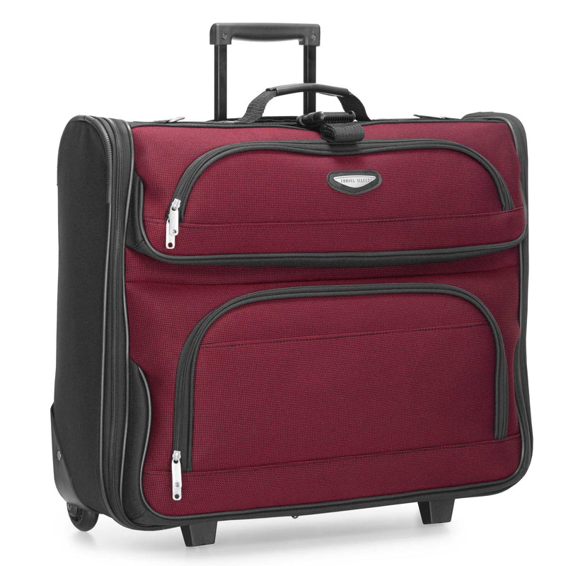 Travel Select Amsterdam Business Rolling Garment Bag, Softside Expandable Rolling 2 - Wheeled Suit Carrier, Red, One Size