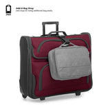 Travel Select Amsterdam Business Rolling Garment Bag, Softside Expandable Rolling 2 - Wheeled Suit Carrier, Red, One Size
