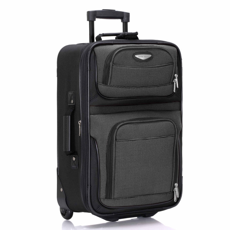 Travel Select Amsterdam Softside Expandable Luggage with Rolling Wheels, Gray, 21 - Inch Carry - on
