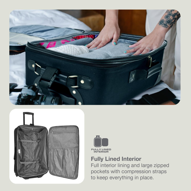 Travel Select Amsterdam Softside Expandable Luggage with Rolling Wheels, Gray, 4 - Piece Set (15/21/25/29)