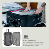 Travel Select Amsterdam Softside Expandable Luggage with Rolling Wheels, Gray, 4 - Piece Set (15/21/25/29)