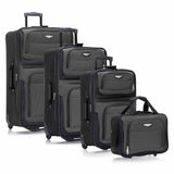 Travel Select Amsterdam Softside Expandable Luggage with Rolling Wheels, Gray, 4 - Piece Set (15/21/25/29)
