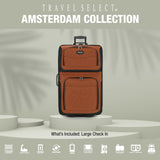 Travel Select Amsterdam Softside Expandable Luggage with Rolling Wheels, Navy, 29 - Inch Large