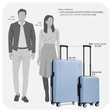 Travel Select Bridgetown Hardside Expandable Luggage w/TSA Lock, Light Blue, 21 - Inch Carry - on