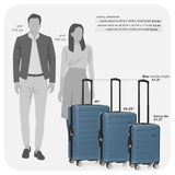 Travel Select Snowcreek Hardside Expandable Spinner Luggage Set w/USB Port, Navy, 2 - Piece