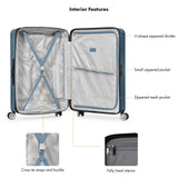 Travel Select Snowcreek Hardside Expandable Spinner Luggage Set w/USB Port, Navy, 2 - Piece
