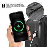Travel Select Snowcreek Hardside Expandable Spinner Luggage w/USB Port, Black, 21 - Inch Carry - on