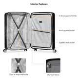 Travel Select Snowcreek Hardside Expandable Spinner Luggage w/USB Port, Black, 21 - Inch Carry - on