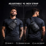 Travel Small Crossbody Bags for Men & Women with Hidden Pocket - Waterproof Crosssbody Fanny Pack for Men with Adjustable Shoulder Sling Belt for Traveling, Running & Hiking