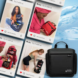 Travel Toiletry Bag for Men and Women - (10.6”x10.6”x3.2”) Large Hanging Toiletry Organizer - Waterproof Hygiene Bag with Metal XXL Swivel Hook, with Sturdy Zippers and 19 Compartments for Toiletries