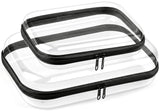 Travel Toiletry Bag for Men,Clear Hard Shell Zipper Case,2pcs Large Capacity Portable Toiletry Organizer Dopp Kit Water-Resistant Shaving Bag For Toiletries Accessories,Makeup Cosmetic Bag For Women