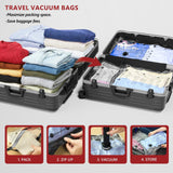 Travel Vacuum Bags for Clothing with Rechargeable Electric Pump, Compression Packing Cubes Organizer Storage for Luggage Suitcase, Space Saver Seal Bags for Vacation Cruise, 18 Combo
