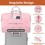 Travel Weekender Bag for Women, 21" Overnight Bag with Shoe Compartment 50L Large Travel Duffel Bag Carry On Tote for Weekend, Overnight, Business Trips, Water Resistant