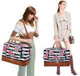 Travel Weekender Bag for Women, Overnight Bag with Shoe Compartment Oversized Travel Duffel Bag Carry On Tote 21"